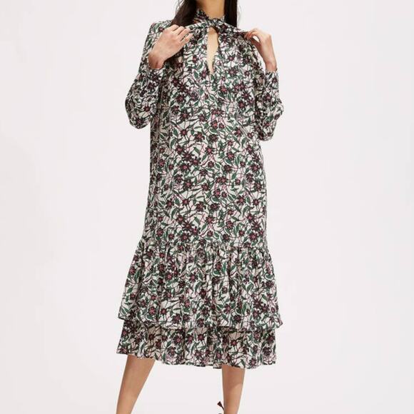 La DoubleJ × Mantero Good Witch Dress Scrambled Print Double Georgette Italy M - Picture 1 of 12